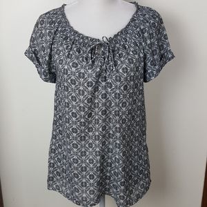 Caslon Geometric Pleated Top